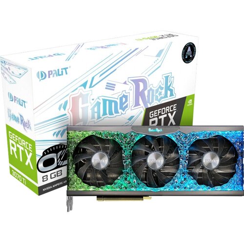 Видеокарта Palit GeForce RTX 3070 Ti GameRock OC видеокарта palit pci e 4 0 pa rtx4090 gamerock oc nvidia geforce rtx 4090 24576mb 384 gddr6x 10044