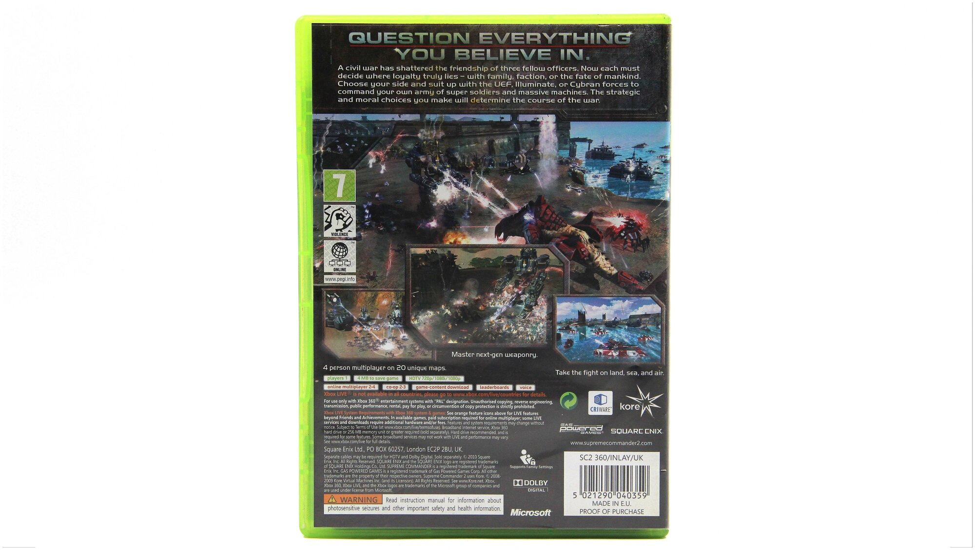 Supreme Commander 2 для Xbox 360