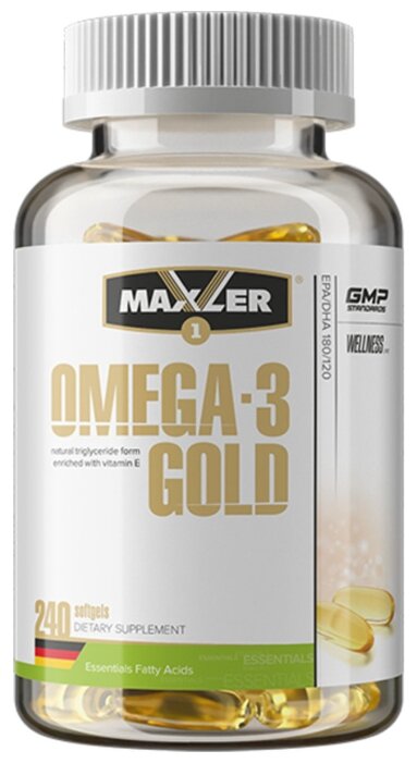 Омега жирные кислоты Maxler Omega 3 Gold (DE) (240 капсул)
