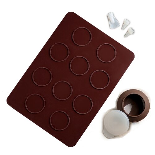 фото Доляна набор для выпечки макаронс ронд 5 предметов