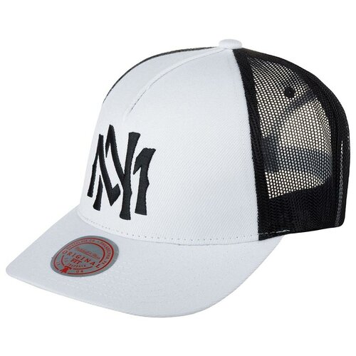 фото Бейсболка с сеточкой mitchell ness hhss3387-mnnyypppwhit, размер one