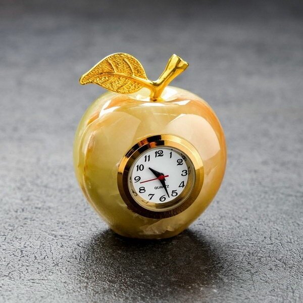 Часы "Яблоко", D=2 см, оникс