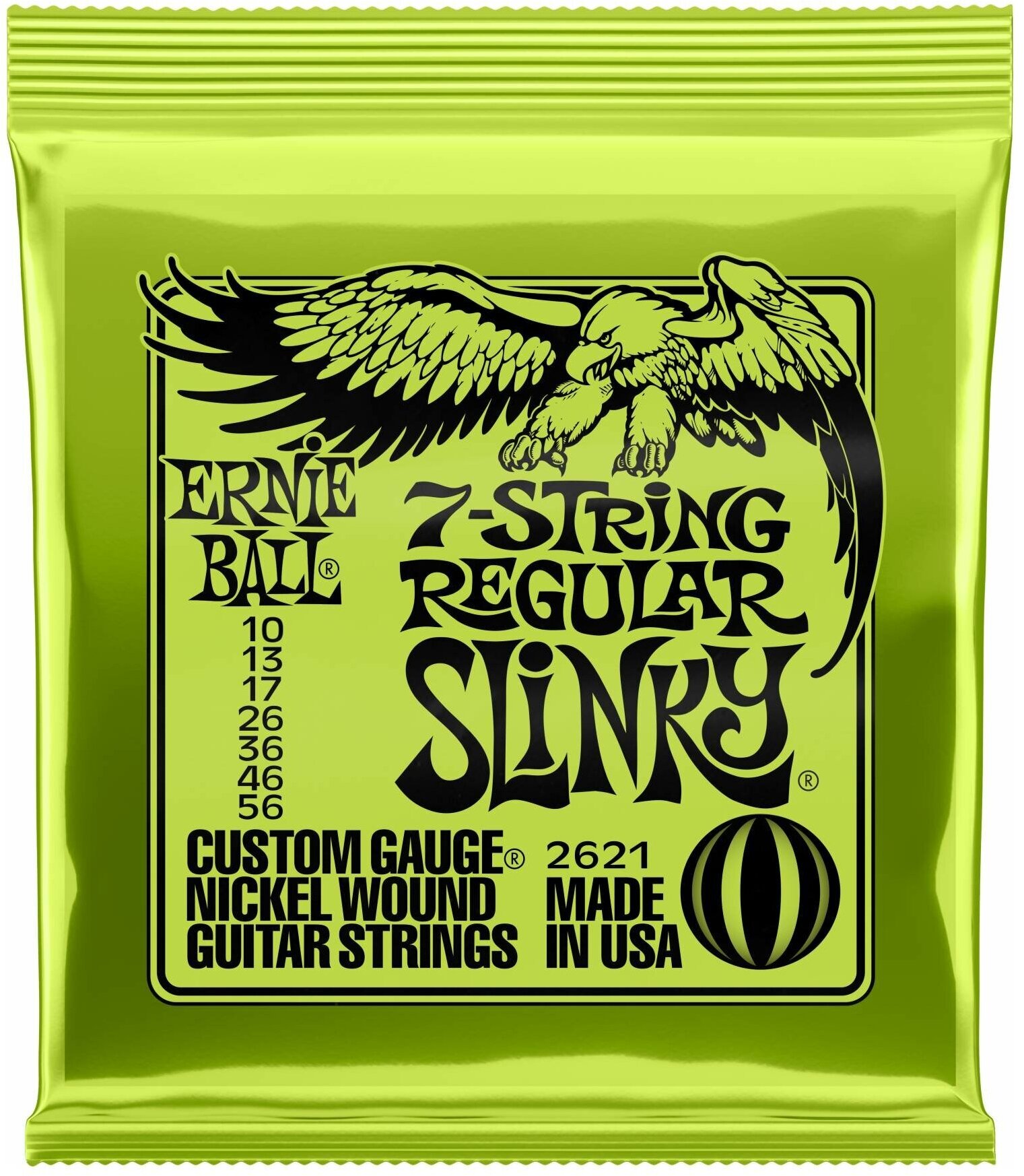 Струны для электрогитары Ernie Ball 2621 Regular Slinky 7-string 10-56