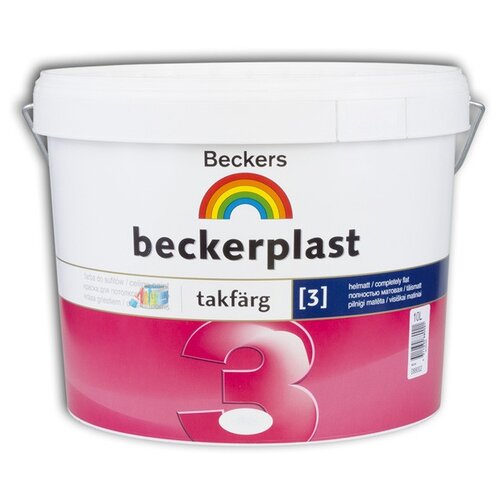 Краска латексная Beckers Beckerplast 3 моющаяся матовая белый 3 л