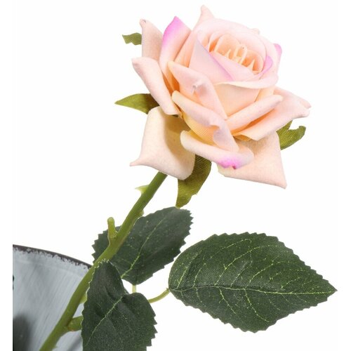 Цветок искусственный декоративный Роза, 40 см, розовый, Y4-5263