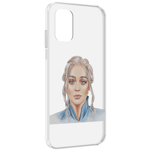 Чехол MyPads красивая-нарисованная-девушка-блондинка женский для Nokia G21 задняя-панель-накладка-бампер