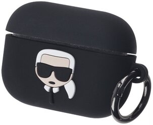 Чехол Lagerfeld для Airpods Pro silicone case with ring black