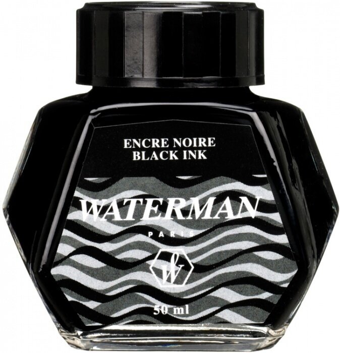 Waterman S0110710 Флакон с черными чернилами для перьевых ручек waterman