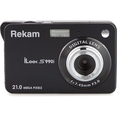 Фотоаппарат Rekam iLook S990i черный 21Mpix 27 720p SDHCMMC CMOS IS elLi-Ion 1096600₽