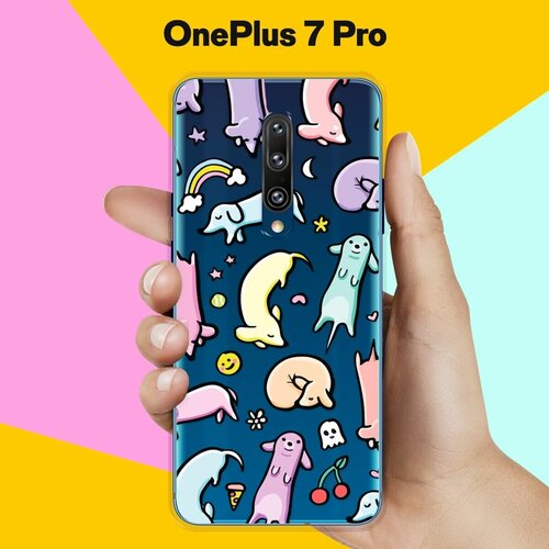 Силиконовый чехол на OnePlus 7 Pro Собаки / для ВанПлас 7 Про силиконовый чехол на oneplus 7 pro горы для ванплас 7 про