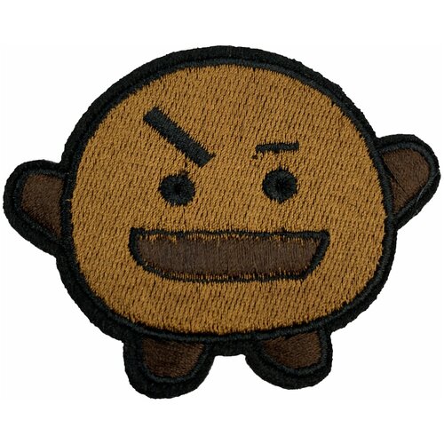 bt21 фигурка героя shooky Нашивка, шеврон, патч (patch) BT21 Shooky Печенька, размер 7,5*6 см, 1 шт.