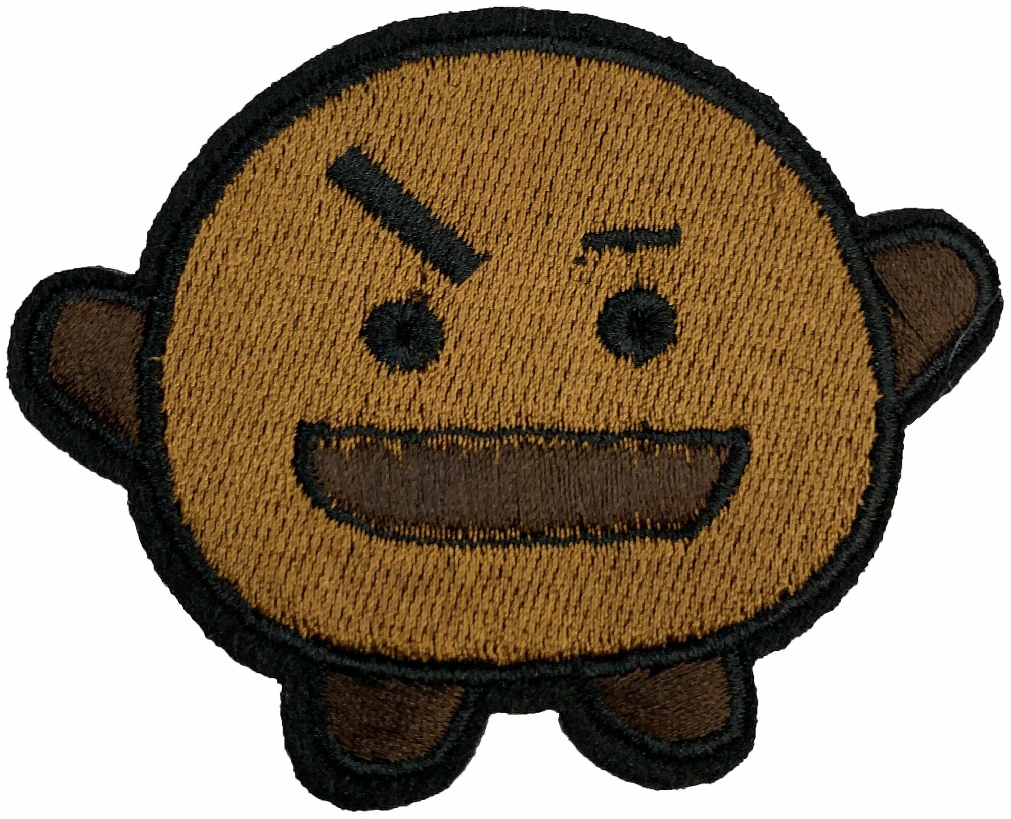 Нашивка, шеврон, патч (patch) BT21 Shooky Печенька, размер 7,5*6 см, 1 шт.