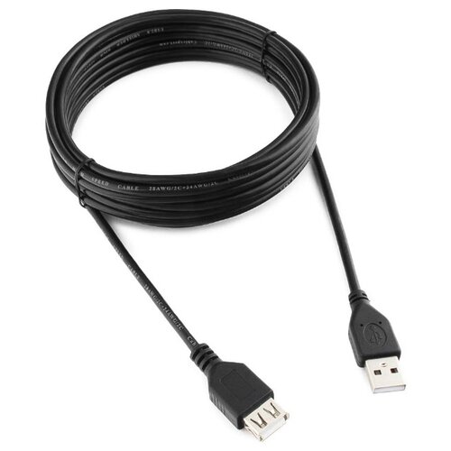 Кабель-удлинитель Cablexpert USB2.0 Pro, AM/AF, 4.5м, экран, черный, пакет CCP-USB2-AMAF-15C 16206432 кабель удлинительный cablexpert usb 2 0 активный am af 4 8м черный пакет