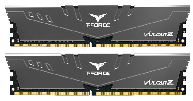 Модуль памяти DDR4 TEAMGROUP T-Force Vulcan Z 16GB (2x8GB) 3200MHz CL16 (16-18-18-38) 1.35V / TLZGD416G3200HC16CDC01 / Gray