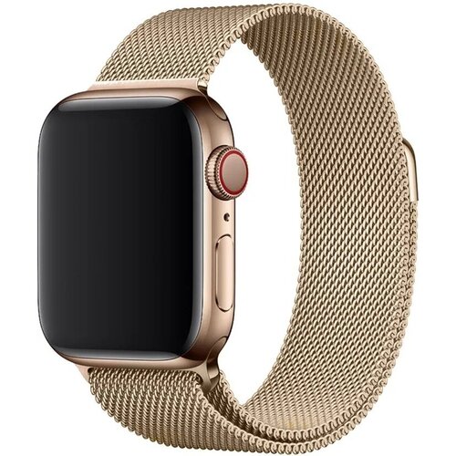 Металлический ремешок для Apple Watch 38-40-41 mm миланская петля / Браслет для часов Эпл Вотч Series 1-7 и SE на магнитной застежке / Золотой