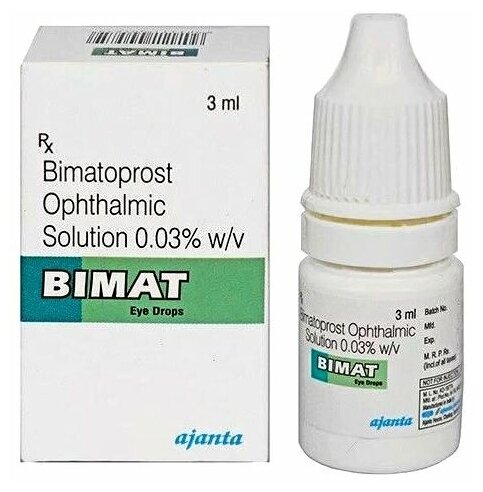 Средство - капли для ускорения роста ресниц Бимат (Bimat) 3 мл. абсолютный аналог Карепрост Careprost