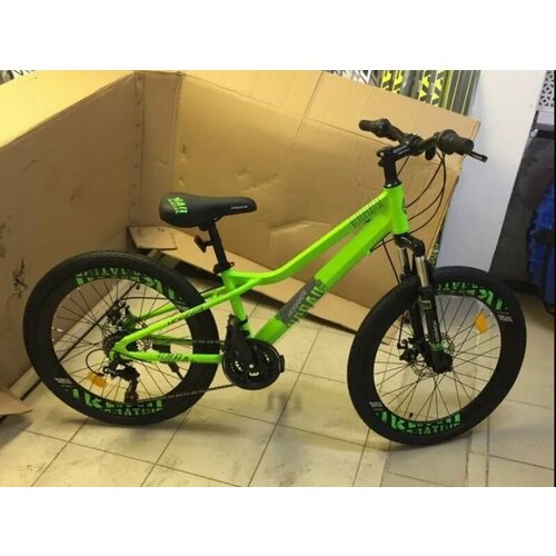 Велосипед подростковый горный скоростной 24 HOGGER URBAN MD зеленый Товар уцененный 2059000₽