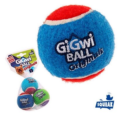 Набор игрушек для собак GiGwi GiGwi ball Original маленький 3 шт (75339), разноцветный, 3шт.