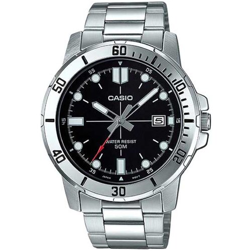 Наручные часы CASIO Collection Men MTP-VD01D-1E, черный, серебряный часы наручные casio mtp vd01d 2e