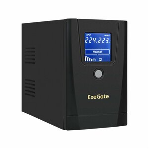 ИБП ExeGate SpecialPro Smart LLB-1000. LCD. AVR.1SH.2C13 <1000VA/550W, LCD, AVR, 1*Schuko+2*C13, металлический корпус, Black> EX292787RUS