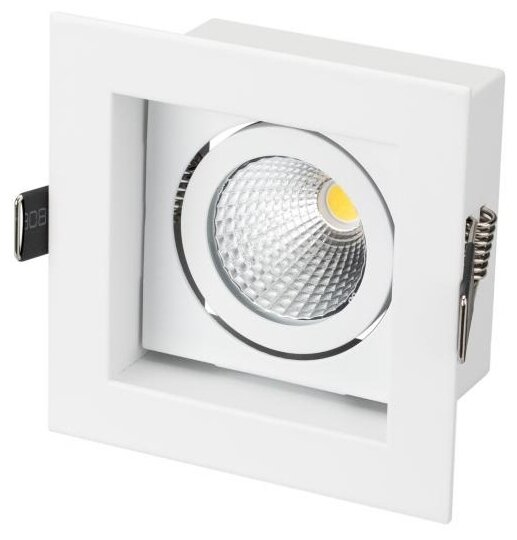 Светильник Arlight CL-KARDAN-S102x102-9W Day (WH, 38 deg), LED, 9 Вт, 4000, нейтральный белый, цвет арматуры: белый