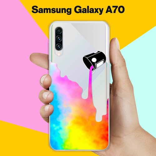 дизайнерский силиконовый чехол для самсунг галакси а70 samsung galaxy a70 краски Силиконовый чехол на Samsung Galaxy A70 Краски / для Самсунг Галакси А70