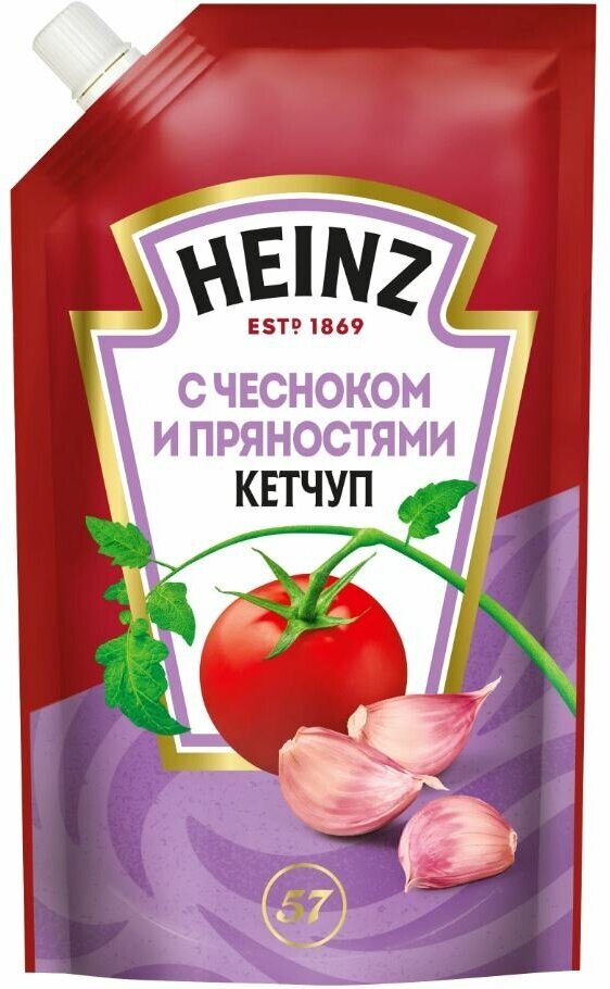 Heinz - кетчуп с чесноком и пряностями, 320 гр.