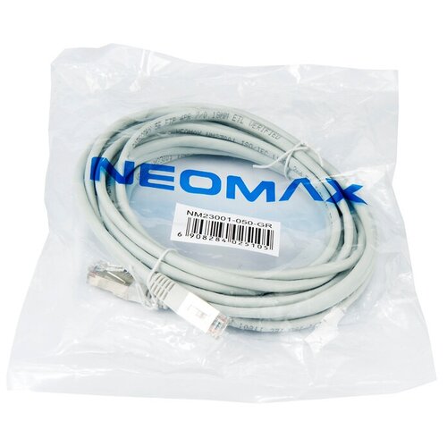 Neomax Неомакс Патч-корды NM23001-050 Шнур коммут. FTP 5 м, cat.5е, серый, многожильный