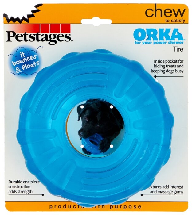 Игрушка Petstages ORKA Tire. Кольцо для собак (16 см) Синий (233REX)