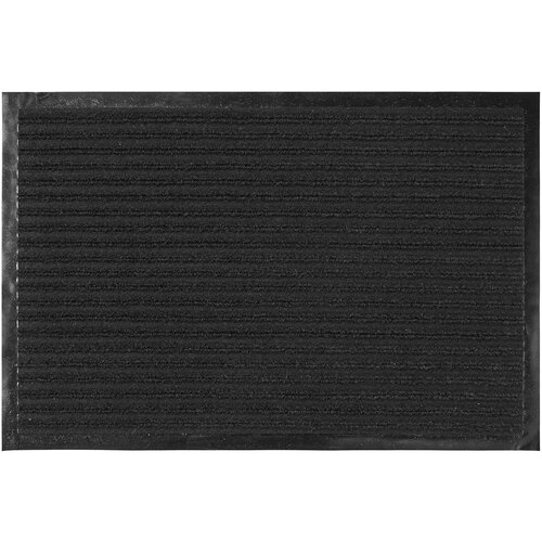 ANHUI IMPORT AND EXPORT CO.LTD Коврик грязезащитный размер 40х60см, дизайн черный (double stripe doormat)