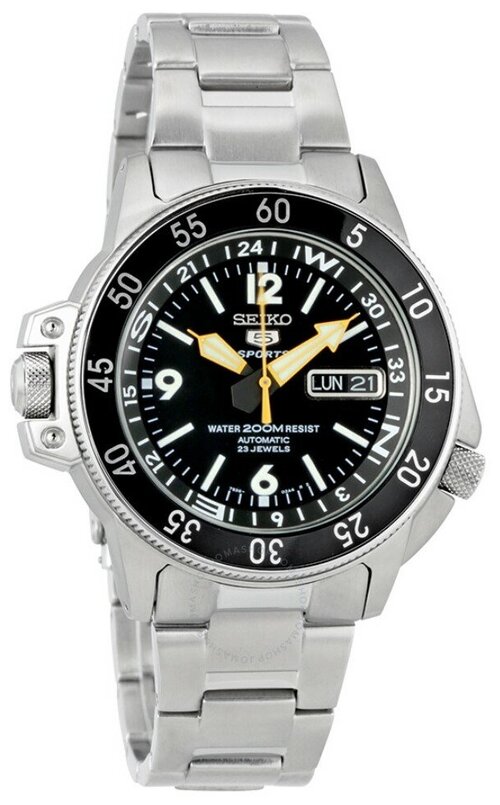 Наручные часы SEIKO 5 Sports, черный, серебряный