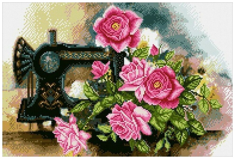 Алмазная вышивка М268 Розовое настроение - мозаика (Паутинка) - фото №1