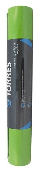 Коврик Torres Comfort 4 дл.:1730мм ш.:610мм т.:4мм зеленый/серый (YL10074) - фото №9