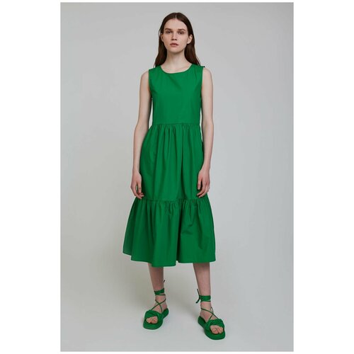 Зеленое платье-миди INCITY, цвет зеленый, размер XS
