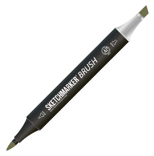 Маркер Sketchmarker Brush двухсторонний на спирт.основе цв.G10 Крокодил