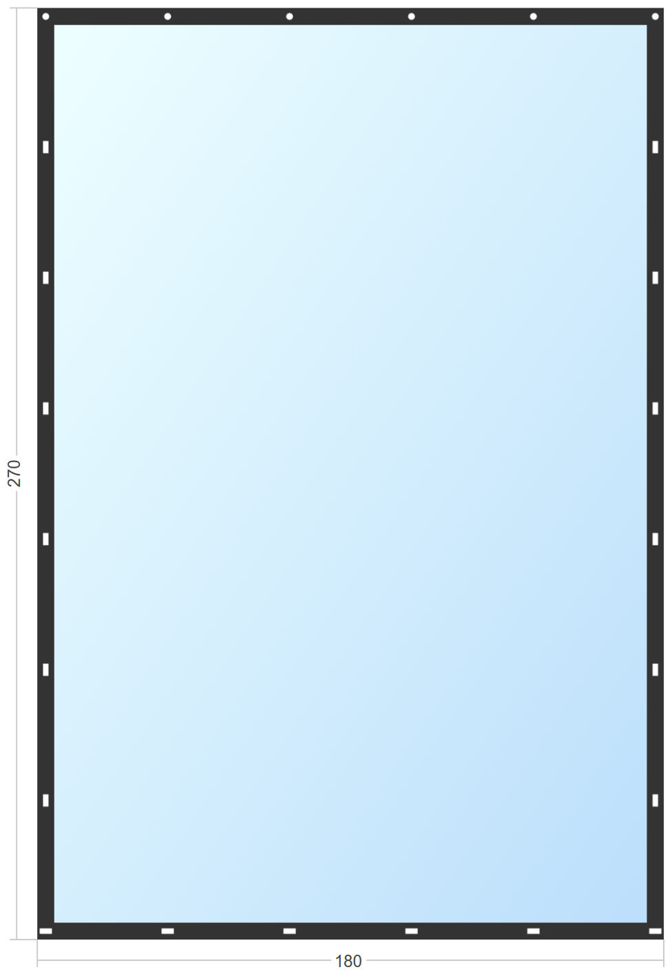 Мягкое окно Софтокна 180х270 см, Прозрачная пленка 0,7мм, Скоба-ремешок, Черная окантовка, Комплект для установки - фотография № 3