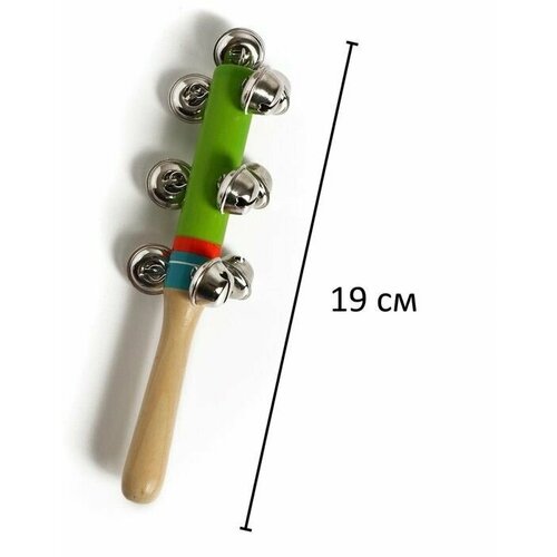 Игрушка с бубенцами Веселая мелодия, цвет зеленый музыкальная развивающая игрушка веселая мелодия 3
