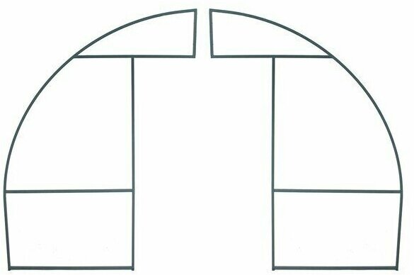 Каркас теплицы, 4 * 3 * 2 м, шаг 1 м, профиль 20 * 20 мм, толщина металла 1 мм, без поликарбоната, половинчатые арки - фотография № 2