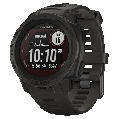 фото Умные часы c gps garmin instinct solar graphite