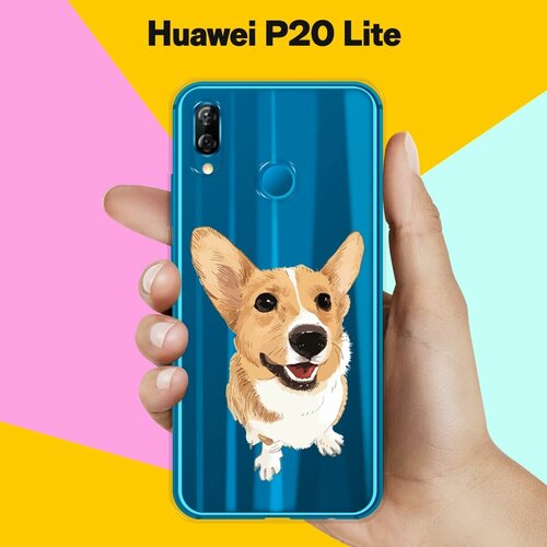 Силиконовый чехол Хороший корги на Huawei P20 Lite силиконовый чехол хороший корги на huawei y6p