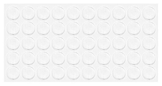 Самоклеящиеся противоударные накладки для мебели (силиконовый демпфер/отбойник), диаметр 10 мм, 50 шт. (пр-во Италия)