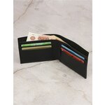 Компактный кошелек мужской кожаный, кошелек мужской мини - изображение