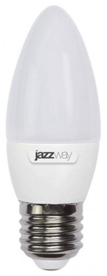 Лампа светодиодная E27 свеча/C37, 9Вт, 4000K / белый, 820лм, Jazzway POWER (5019065) - фото №1