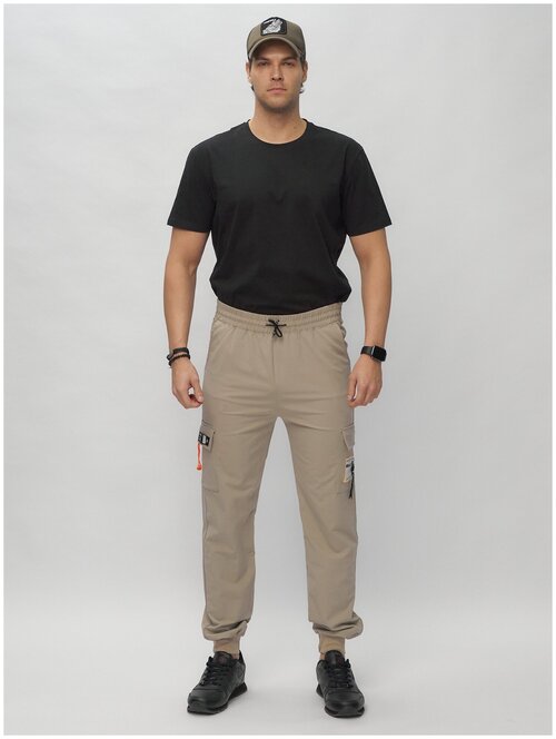 Беговые брюки MTFORCE, карманы, регулировка объема талии, размер 48, синий