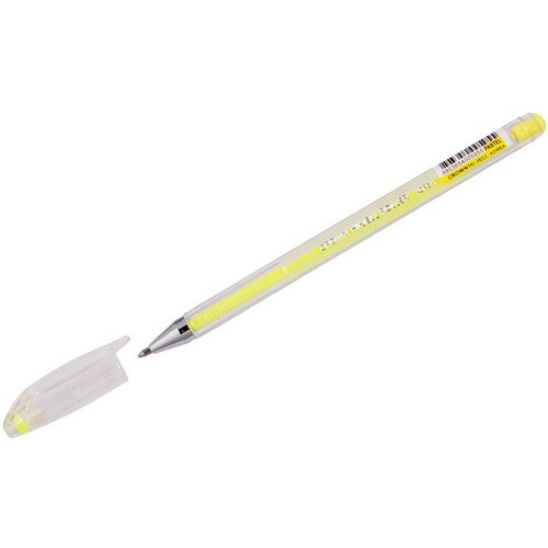 Ручка гелевая Crown "Hi-Jell Pastel" желтая пастель, 0,8мм, 290187