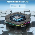 Топовый Смарт ТВ бокс T95Z Plus H618 Андроид 12 Wi-Fi 6 RGB подсветка новинка 2023 - изображение