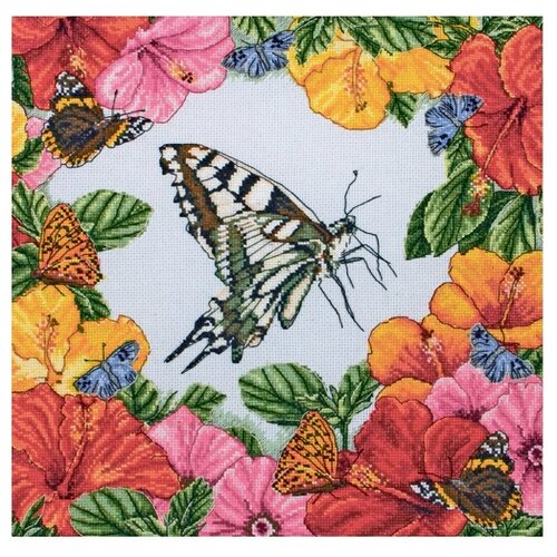 Maia Набор для вышивания Весенние бабочки (5678000-01225), 30 х 30 см maia набор для вышивания белый тигренок 30 x 15 см 01165 5678000