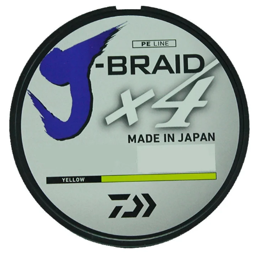 Шнур Daiwa J-braid X4 135м. 0.33мм. YELLOW