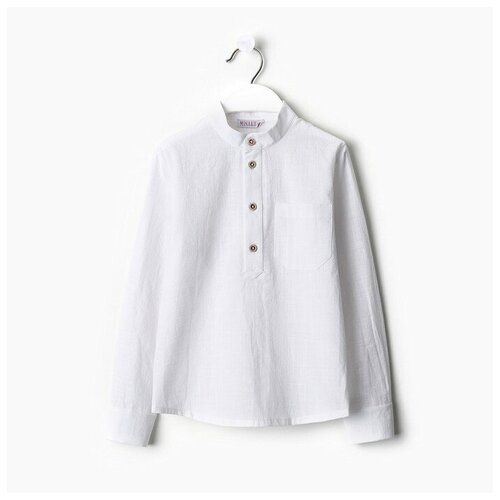 MINAKU Рубашка для мальчика MINAKU цвет белый, рост 128 см