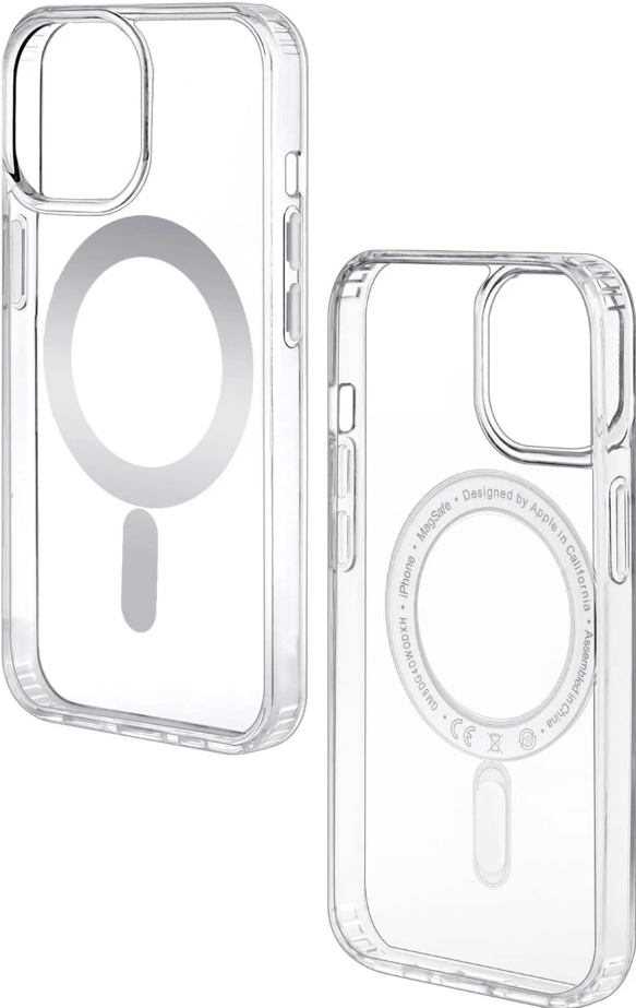 Чехол для iPhone 13/ Айфон 13 с Magsafe/ прозрачный/ силиконовый/ противоударный